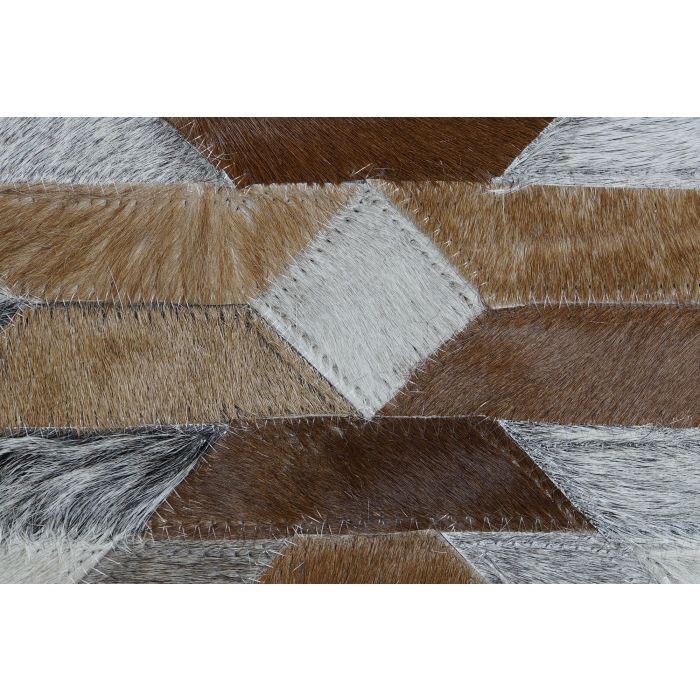 DKD Home Decor Cojin Colonial Camel Gris Piel Poliester 40 x 40 x 10 cm (2 Unidades) 2