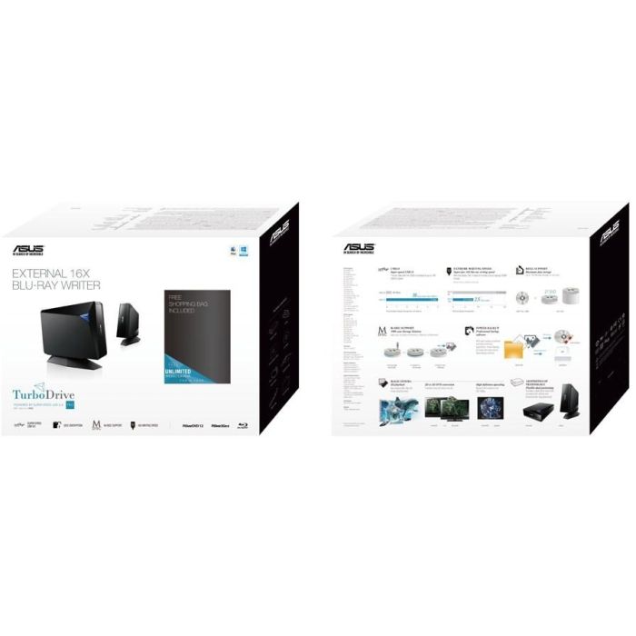 ASUS BW-16D1H-U PRO Blu-Ray DVD Combo externo USB 3.2 Gen 1 para Sobremesa/Portátil, Negro, hasta 16x de escritura BD-R 2 ASUS BW-16D1H-U PRO Blu-Ray DVD Combo externo USB 3.2 Gen 1 para Sobremesa/Portátil, Negro, hasta 16x de escritura BD-R 2