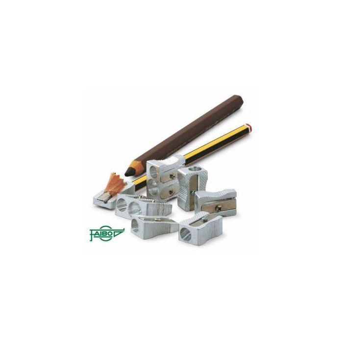 Faibo Afilalápices en Forma de Cuña, Doble Uso para Lápices Hasta 10 mm -12 Ud-