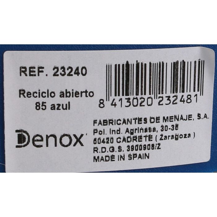 Cubo de Basura para Reciclaje Denox 85 Litros Azul (2 Unidades) 1 Cubo de Basura para Reciclaje Denox 85 Litros Azul (2 Unidades) 1