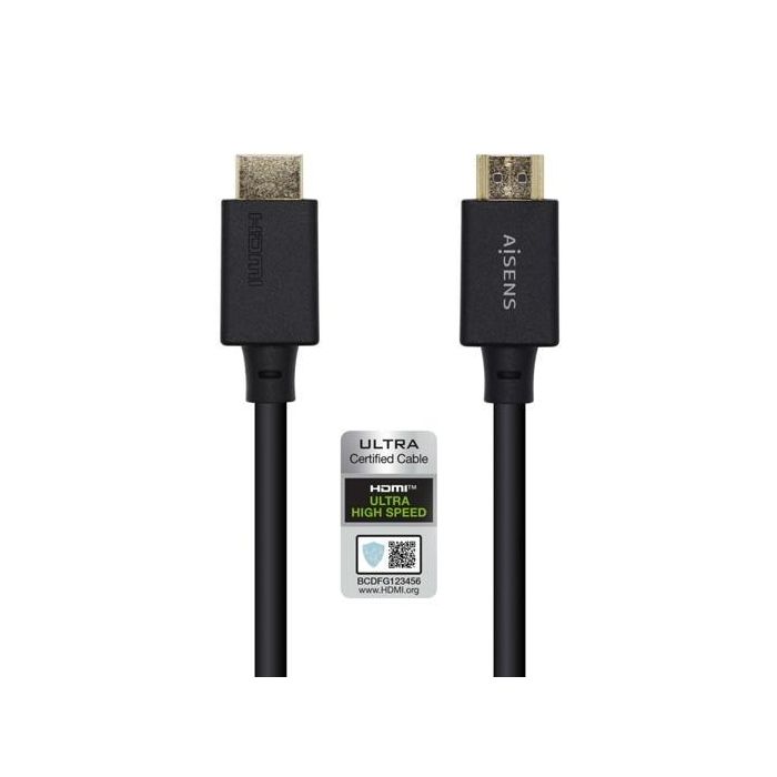 Aisens Cable Hdmi V2.1 Premium Alta Velocidad Hec 8K@60Hz 48 grbps A-M - A-M Negro 1,0M Aisens Cable Hdmi V2.1 Premium Alta Velocidad Hec 8K@60Hz 48 grbps A-M - A-M Negro 1,0M
