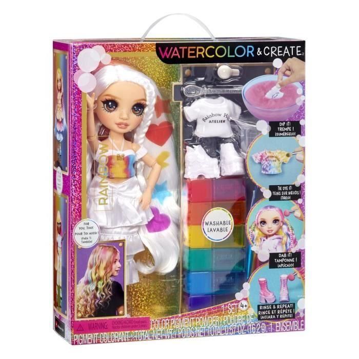 Muñeca rainbow high watercolor & create ojos morados 22 cm con accesorios varios. 5 Muñeca rainbow high watercolor & create ojos morados 22 cm con accesorios varios. 5