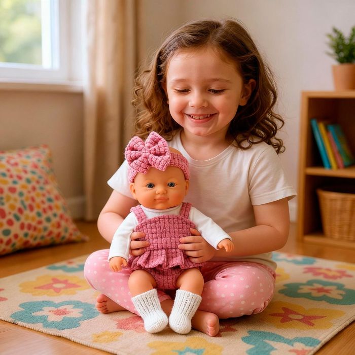 Muñeca 26Cm Conjunto Falda Pantalon Rosa T01064 3