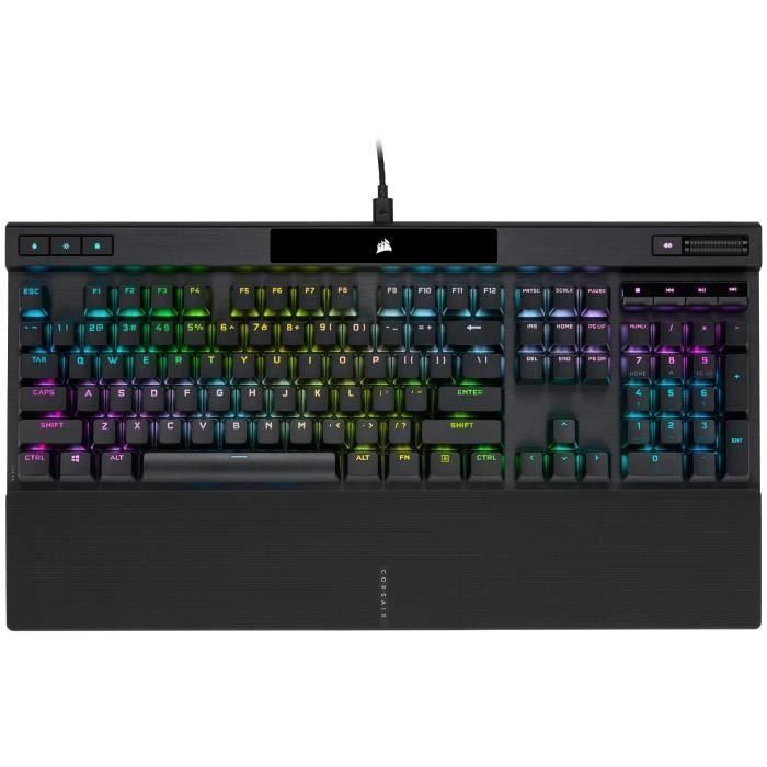 Teclado del jugador - Azerty - Corsair - K70 RGB Pro - Mecánica - PBT Double Shot Pro - Cherry Mx Red - Black - (CH -9109410 -FR)