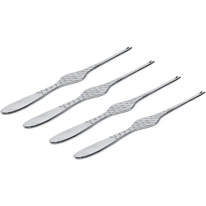 Alessi Colombina Fish 4 Tenedores para Marisco Acero Inoxidable 18/10 FM23/43S4 Alessi Colombina Fish 4 Tenedores para Marisco Acero Inoxidable 18/10 FM23/43S4