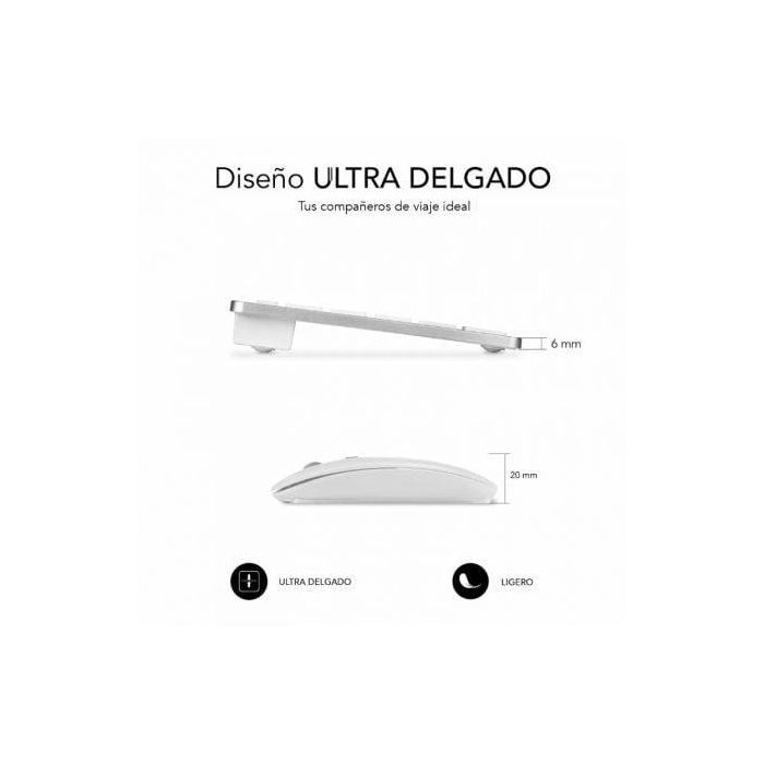 SUBBLIM Combo Multidispositivo Compacto Plateado/Blanco 3 SUBBLIM Combo Multidispositivo Compacto Plateado/Blanco 3