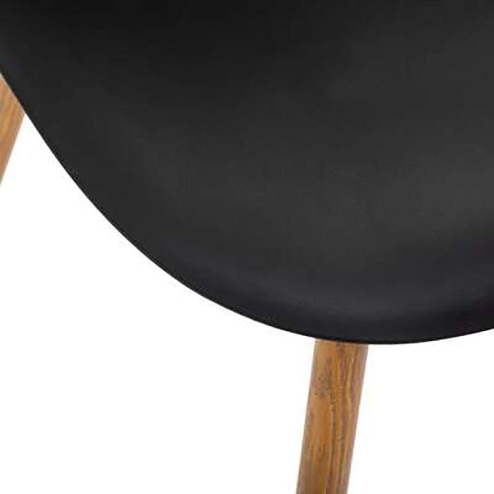 Atmosphera Silla de Comedor Taho Negro/ Madera Natural - Polipropileno/Hierro 47x53x85cm 1