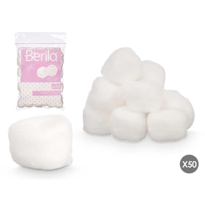 Bolsa Bola de Algodón 50 Pcs 50Gr - Berilo 20x3x28 cm, Blanco (36 Unidades) Bolsa Bola de Algodón 50 Pcs 50Gr - Berilo 20x3x28 cm, Blanco (36 Unidades)