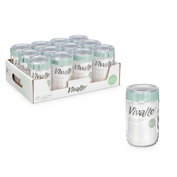 Bote Tapa 660Ml Verde Vivalto 9X15CM (12 Unidades) 2 Bote Tapa 660Ml Verde Vivalto 9X15CM (12 Unidades) 2