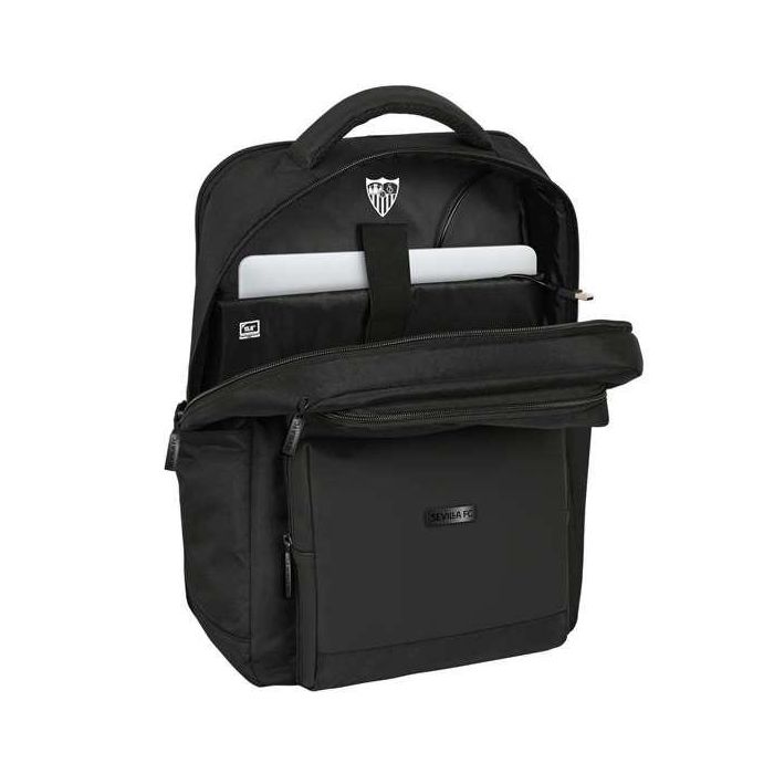 Mochila para Portátil Sevilla Fútbol Club Premium 15,6'' Negro (31 x 44 x 13 cm)