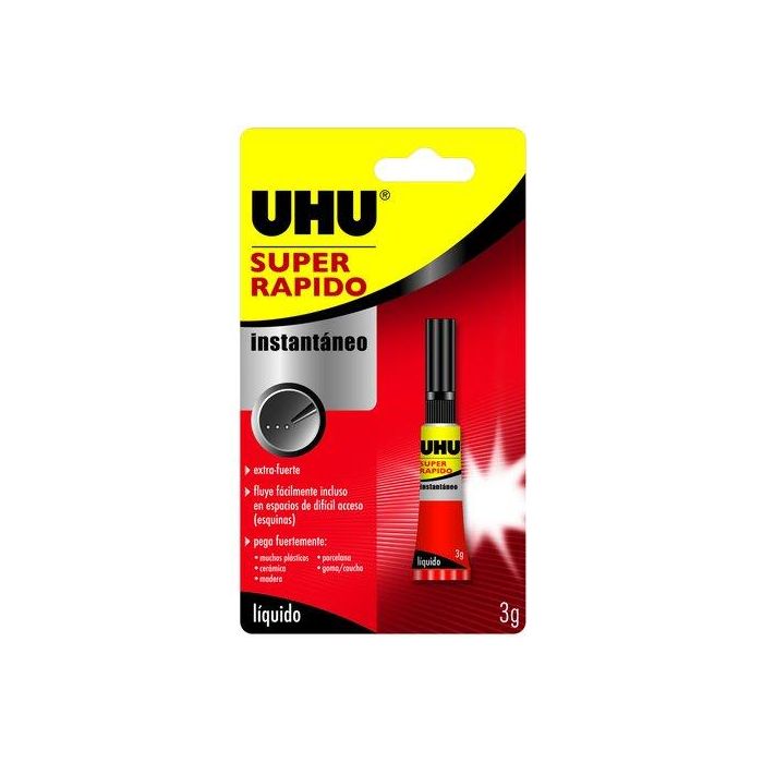 Pegamento Inst. Uhu 3Ml (Blister) (Set de 12)
