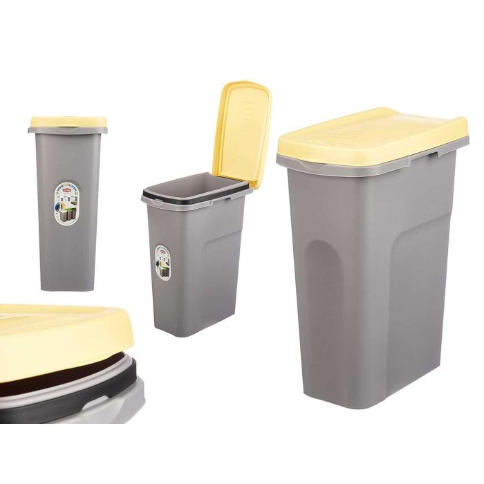 Papelera Con Sujecion Bolsa 25L Amarilla Stefanplast 24X51CM (6 Unidades) Papelera Con Sujecion Bolsa 25L Amarilla Stefanplast 24X51CM (6 Unidades)