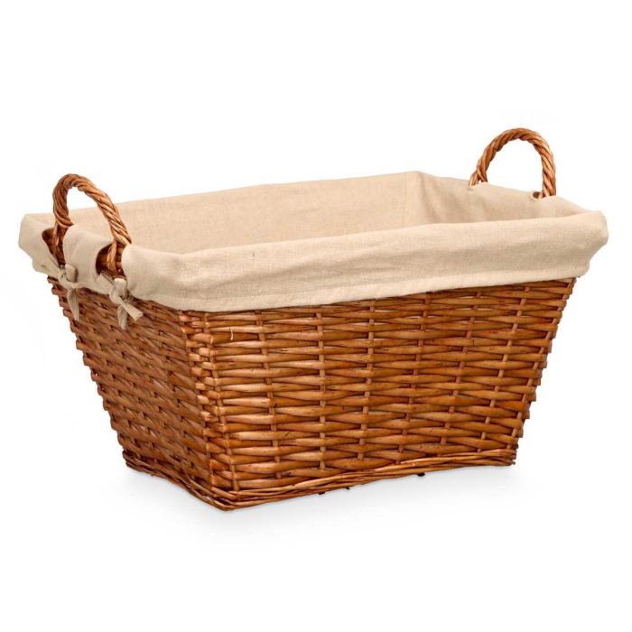 Cesto Asas Mimbre Rectangular Kipit 52X30CM (12 Unidades) 1 Cesto Asas Mimbre Rectangular Kipit 52X30CM (12 Unidades) 1
