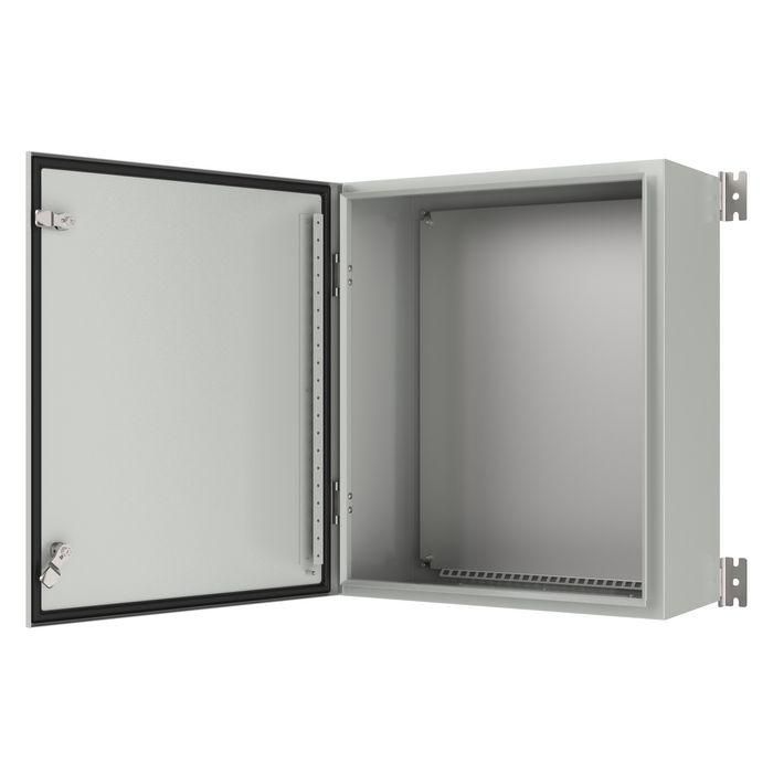Lanview Wall-Box IP65 con placa de montaje, 500x600x250mm, blanco, resistente a agua/polvo, para exterior 1