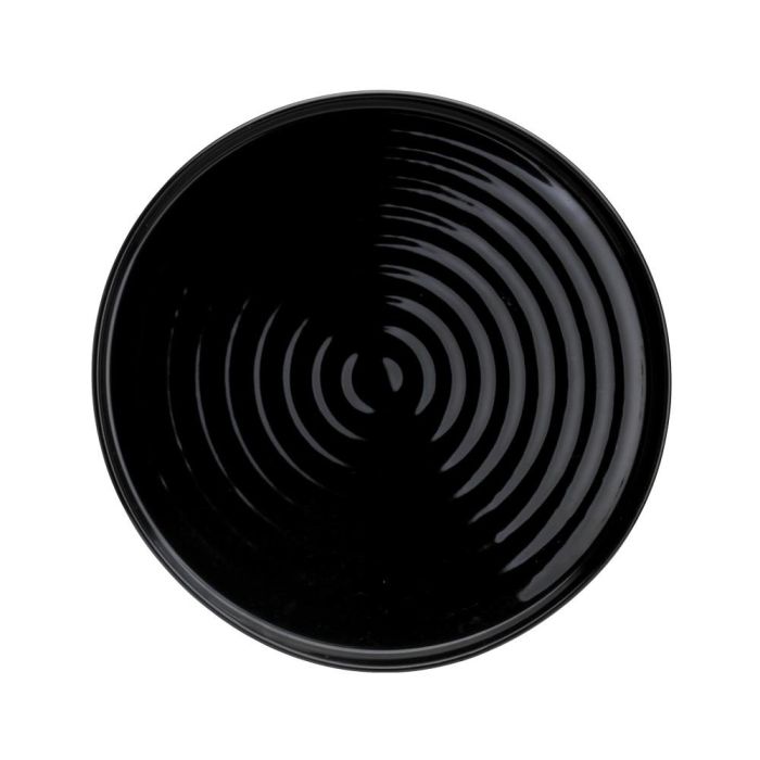 Plato Postre Negro Avet 19 cm (3 Unidades)