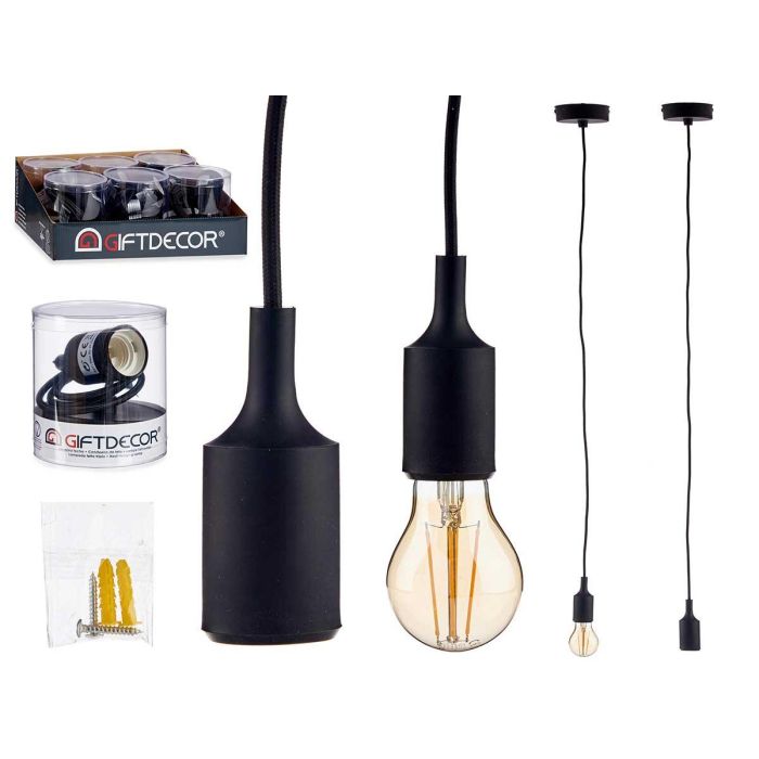 Lámpara Colgante Giftdecor Negro 9.7x9.7x9.4 cm Plástico (12 Unidades) Lámpara Colgante Giftdecor Negro 9.7x9.7x9.4 cm Plástico (12 Unidades)
