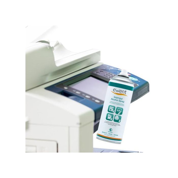 Ewent EW5611 Kit Limpieza Universal Spray Alcohol Isopropílico 400ml para PC, Pantallas, Plásticos. Sin Residuos, Evaporación Rápida 5