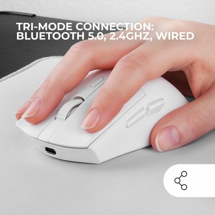 Ratón Gaming Mars Gaming MMT3W Blanco 5