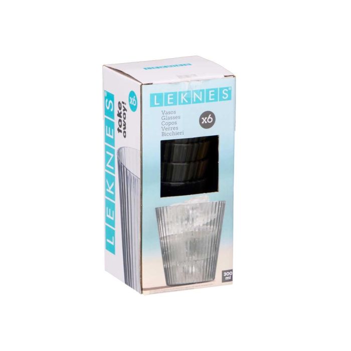 Vaso Rayas Gris 300 Ml Leknes 8X10CM (24 Unidades) 1 Vaso Rayas Gris 300 Ml Leknes 8X10CM (24 Unidades) 1