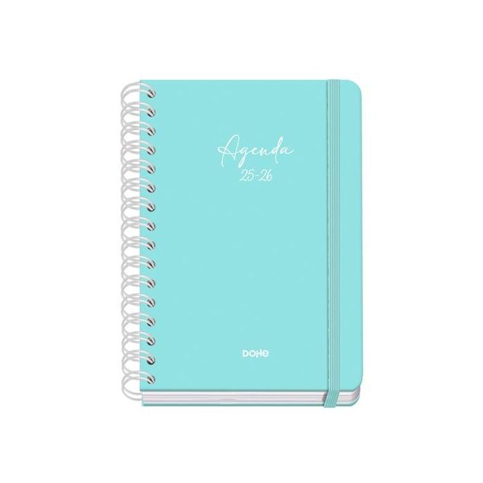 Dohe Agenda Escolar Serenity Wire-O A5 Espiral Doble Tapa Dura Verde 2025-2026