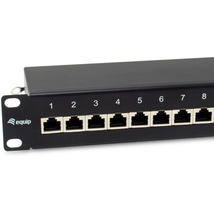 Equip Patchpanel 12x RJ45 Cat6A 10" FTP 1HE Premium schwarz 3 Equip Patchpanel 12x RJ45 Cat6A 10" FTP 1HE Premium schwarz 3