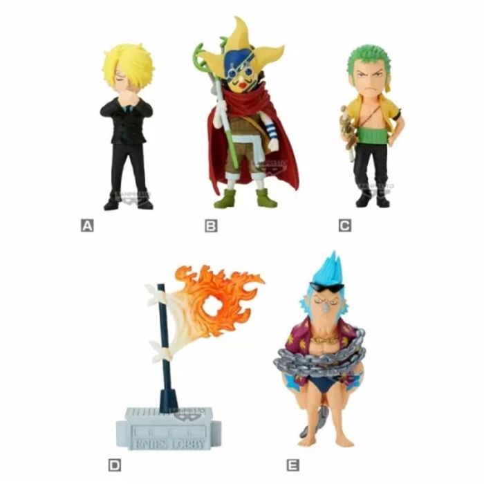 Banpresto One Piece World Collectable Figure - Enies Lobby 2, 7 cm, PVC, Sanji, Sogeking, Zoro, Franky Banpresto One Piece World Collectable Figure - Enies Lobby 2, 7 cm, PVC, Sanji, Sogeking, Zoro, Franky