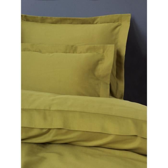 Juego de cama - 1 funda nórdica 220x240 cm + 2 fundas de almohada 60x60 cm - 100% algodón satén - Verde 1 Juego de cama - 1 funda nórdica 220x240 cm + 2 fundas de almohada 60x60 cm - 100% algodón satén - Verde 1