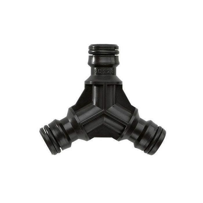 Karcher Conector de 3 Vías Robusto para Conexión de 3 Tubos con Acoplamientos Rápidos y Sistema de Clic Karcher Conector de 3 Vías Robusto para Conexión de 3 Tubos con Acoplamientos Rápidos y Sistema de Clic