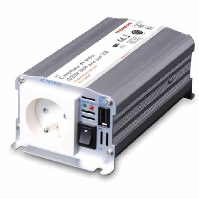 Thomson THO3513767310116 Convertidor de Tensión 12/220 V 300 W con Toma USB