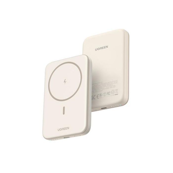 UGREEN 25207 Batería Externa 5000 mAh Cargador Inalámbrico Magnético PD15W USB-C Negro 12