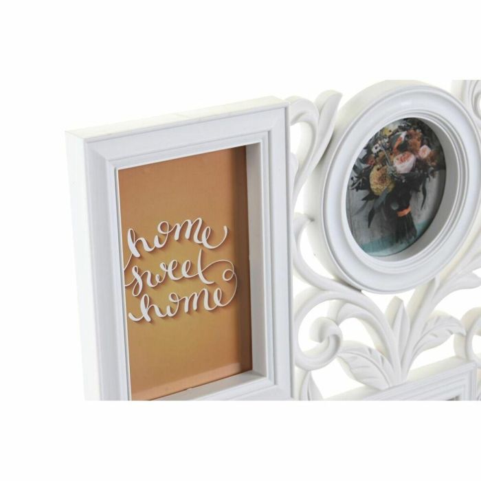 Marco de Fotos DKD Home Decor 8 fotos Cristal Blanco PP (58 x 2 x 37,5 cm) (2 Unidades) 1