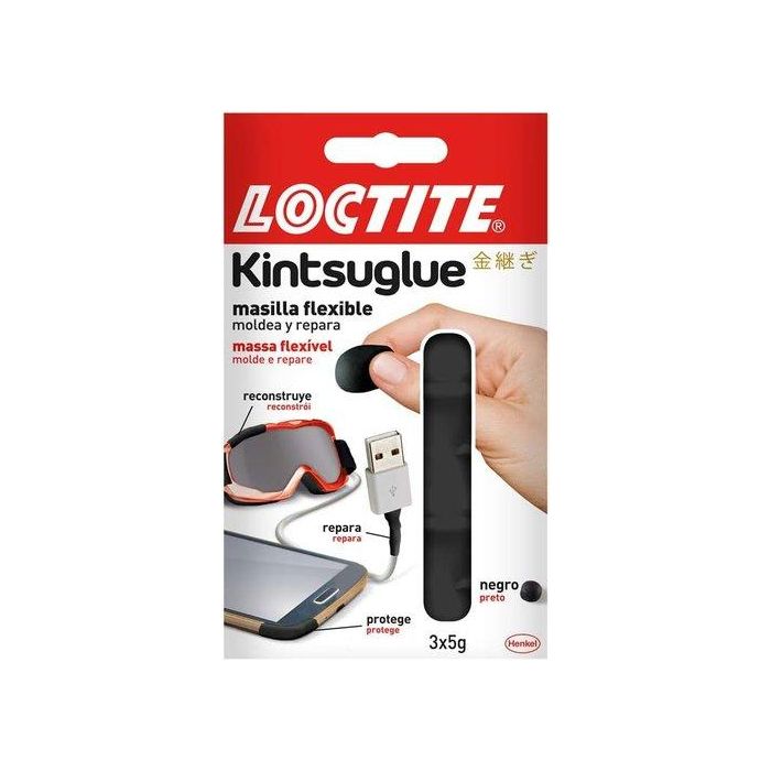 Masilla Adhesiva Flexible Loctite Kintsuglue 3X5G Negro