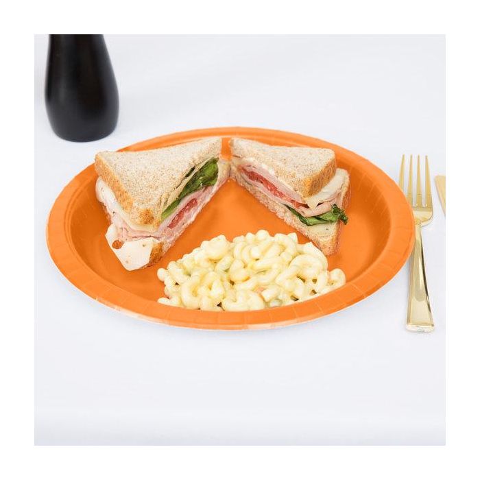 Set de 10 platos de cartón naranja Algon 20 cm (36 Cajas) 3 Set de 10 platos de cartón naranja Algon 20 cm (36 Cajas) 3