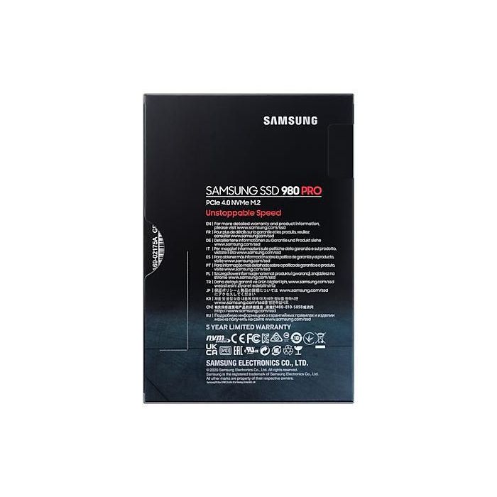 Samsung 2TB, M.2, NVMe, PCIe Gen 4.0 x4, V-NAND 3-bit MLC, TRIM, S.M.A.R.T, AES 256-bit, 80.15 x 22.15 x 2.38 mm 5 Samsung 2TB, M.2, NVMe, PCIe Gen 4.0 x4, V-NAND 3-bit MLC, TRIM, S.M.A.R.T, AES 256-bit, 80.15 x 22.15 x 2.38 mm 5