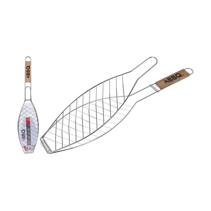 Parrilla de Barbacoa para Pescado Acero Inoxidable (14 x 58 cm) 1 Parrilla de Barbacoa para Pescado Acero Inoxidable (14 x 58 cm) 1