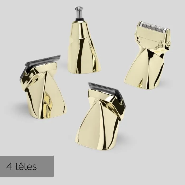 Babyliss MT992E Recortadora Multiusos Inalámbrica Edición Gold & Navy con 5h de Batería y 4 Cabezales 4