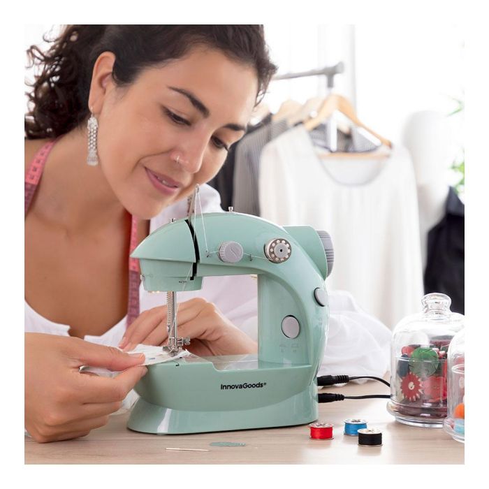 Innovagoods Mini Máquina de Coser Portátil V0103326 con LED, Cortahílos y Accesorios, 2 Velocidades, Doble Puntada, Fácil de Usar y Transportar 6 Innovagoods Mini Máquina de Coser Portátil V0103326 con LED, Cortahílos y Accesorios, 2 Velocidades, Doble Puntada, Fácil de Usar y Transportar 6