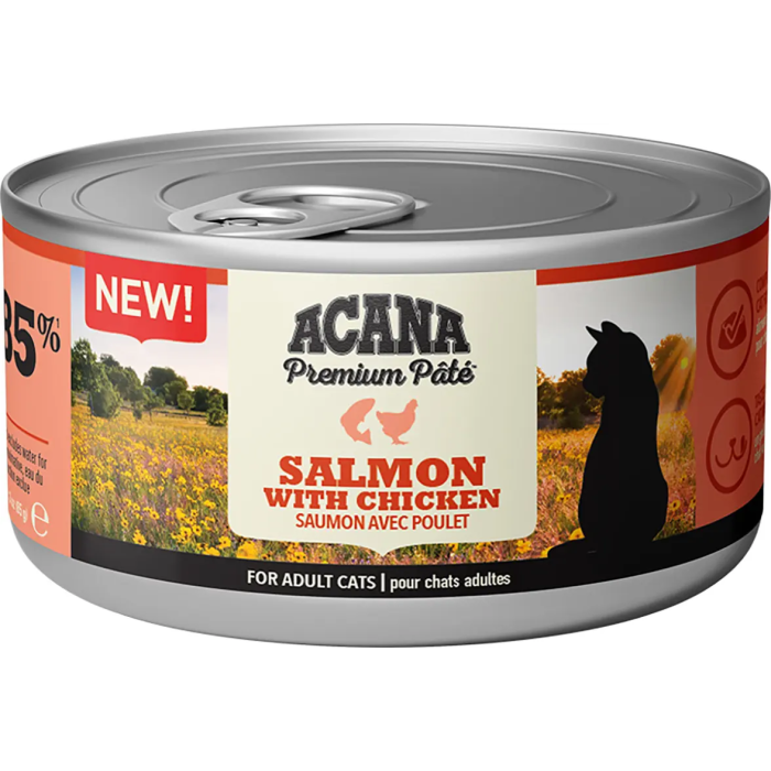 Acana Feline Premium Pate Salmon Y Pollo 24x85 grs