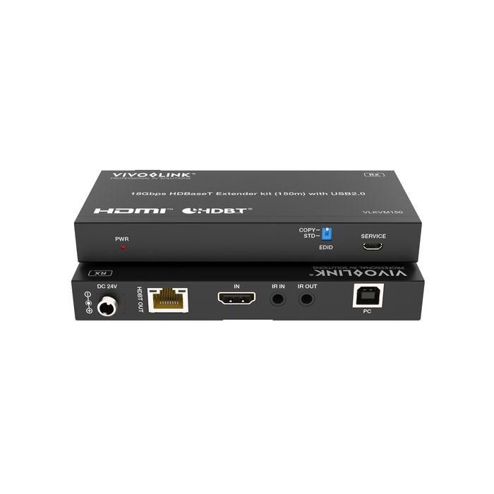 Vivolink Kit KVM HDBaseT VLKVM150 de 18Gbps (150m) con USB 2.0 y resolución 4K@60Hz 1