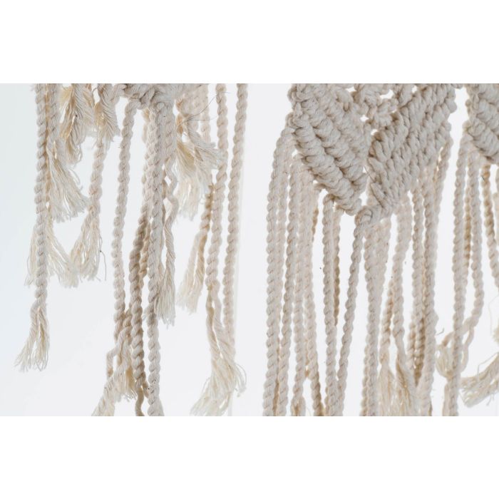 Espejo Boho DKD Home Decor Blanco 2 x 75 x 75 cm 3