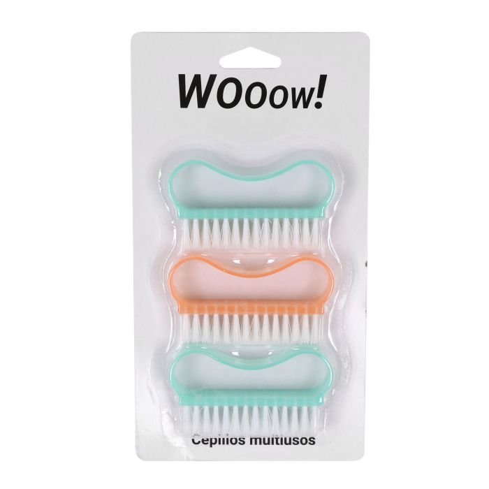 Wooow Set de 3 Cepillos Multiusos de Plástico Privilege, 2.5 cm Ancho, 4.5 cm Alto, 8 cm Largo (36 Unidades) 1
