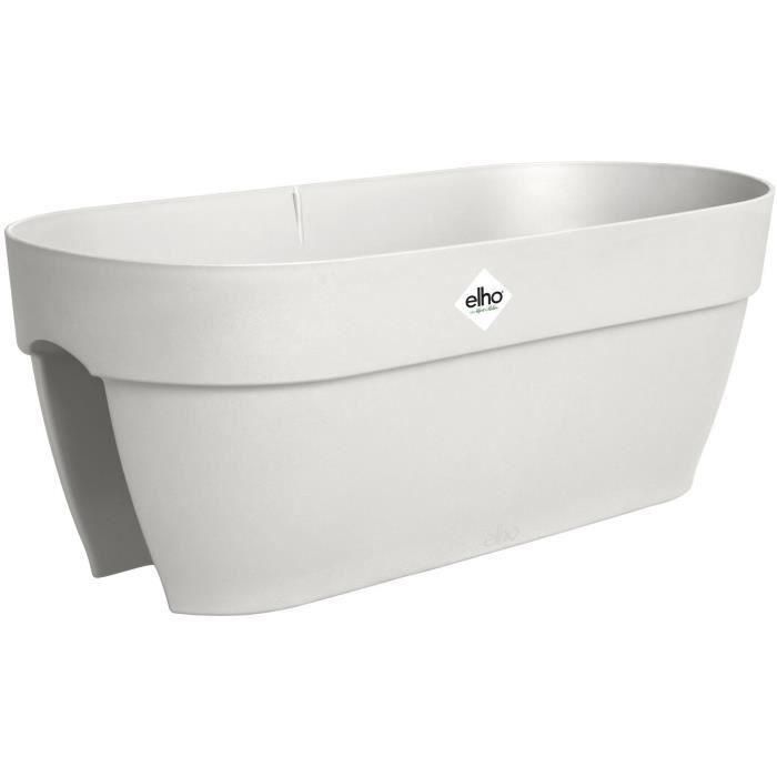 ELHO ELH8711904534448 Maceta Vibia Campana Flower Bridge 60, Blanca, L 26 x A 59 x A 22 cm, para Balcón y Exterior, 100% Reciclada