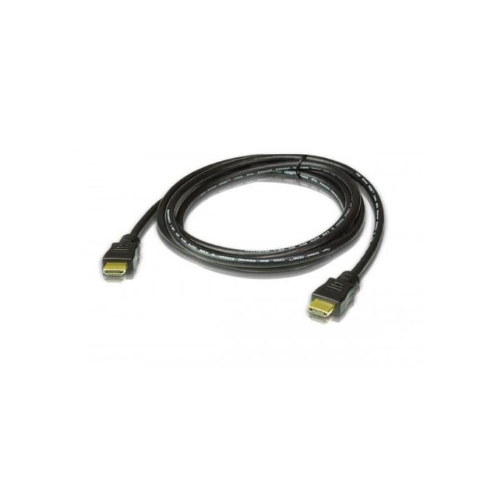 Aten 2L-7D02H-1 Cable HDMI 2 m Tipo A Estándar Macho-Macho, Contactos Oro, Resolución 4096x2160, Negro