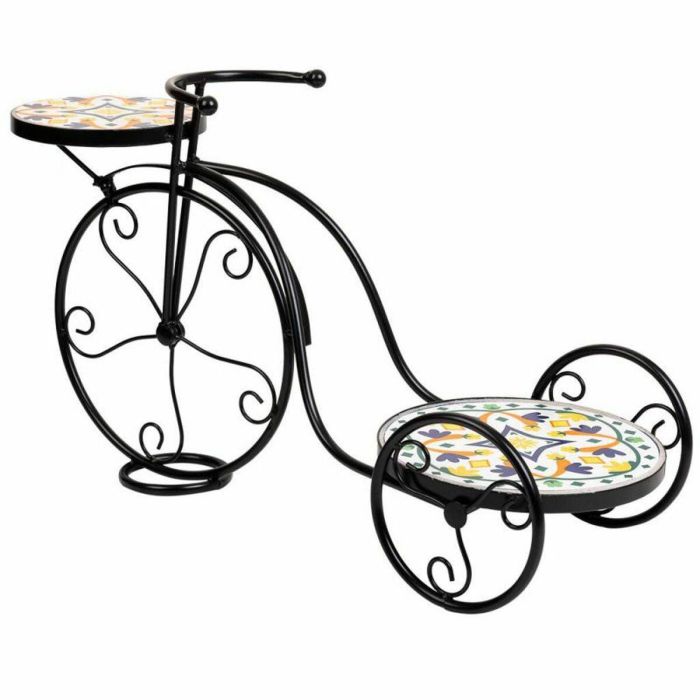 Soporte para Maceta Alexandra House Living Negro Hierro Azulejo Bicicleta 26 x 43 x 67 cm 5