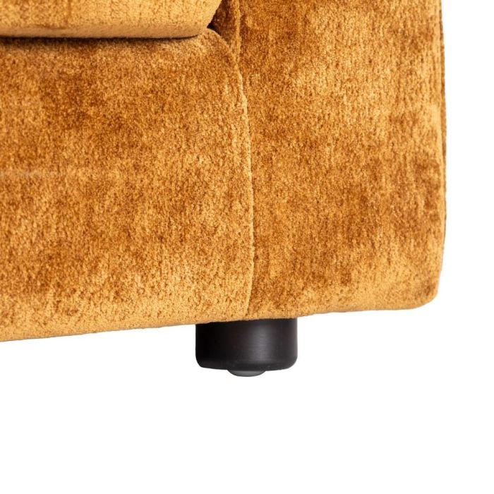 Sofá 3 Plazas Ocre Tejido-Madera 210 X 96 X 86 cm