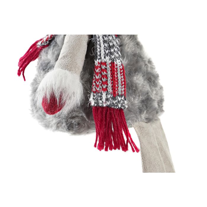 DKD Home Decor Figura Navidad Tradicional Gris Rojo Poliester 15 x 55 x 20 cm 2