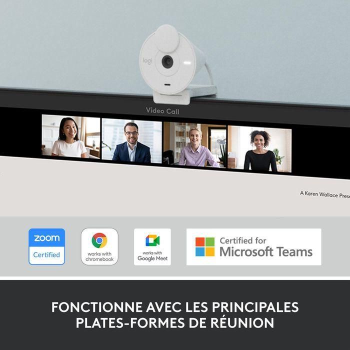 Logitech Brio 300 Webcam Blanco Crudo - 1080p/30 fps, Campo Visual 70°, Micrófono Mono, USB-C 12 Logitech Brio 300 Webcam Blanco Crudo - 1080p/30 fps, Campo Visual 70°, Micrófono Mono, USB-C 12