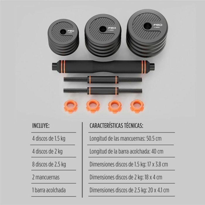 Mancuernas Xiaomi ORMANBAS35 35 kg Negro Multicolor 5 Mancuernas Xiaomi ORMANBAS35 35 kg Negro Multicolor 5