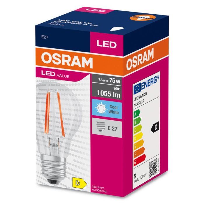 [LVE-4058075288683] Ledvance/Osram Bombilla LED "Classic" E27 7,5W 1055Lm 4000K 300º IP20 1