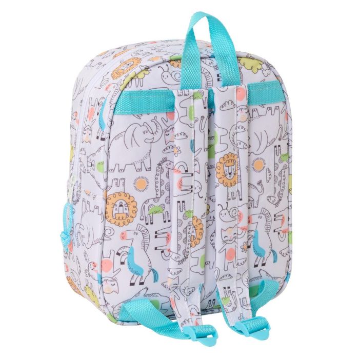 Mochila Infantil Safta Azul Blanco 22 x 27 x 10 cm 3D 2 Mochila Infantil Safta Azul Blanco 22 x 27 x 10 cm 3D 2